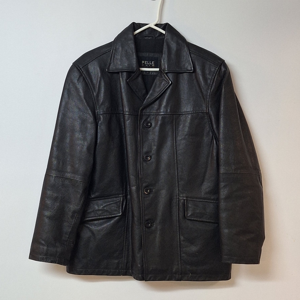Pelle Cuir Black Leather Jacket for Men